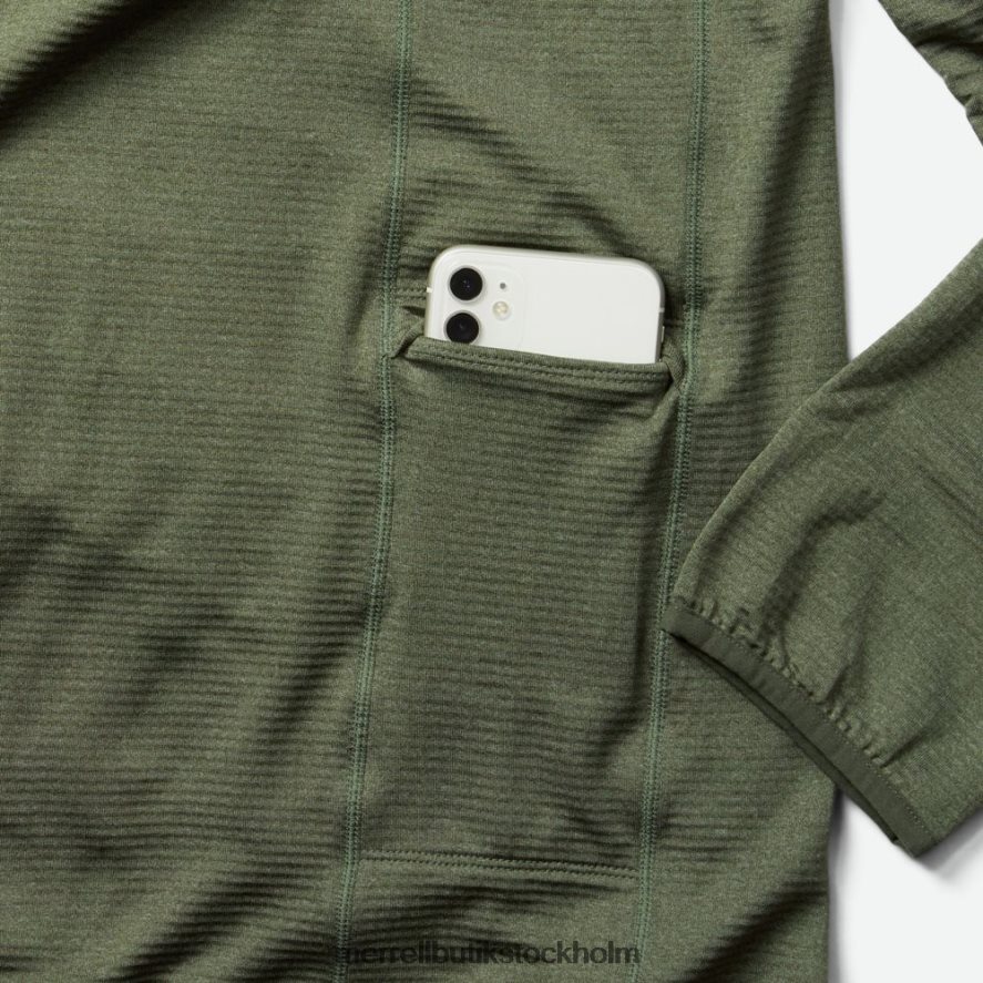 män Merrell dammig olivljung Geotex huvtröja med hel dragkedja kläder DP80HP551