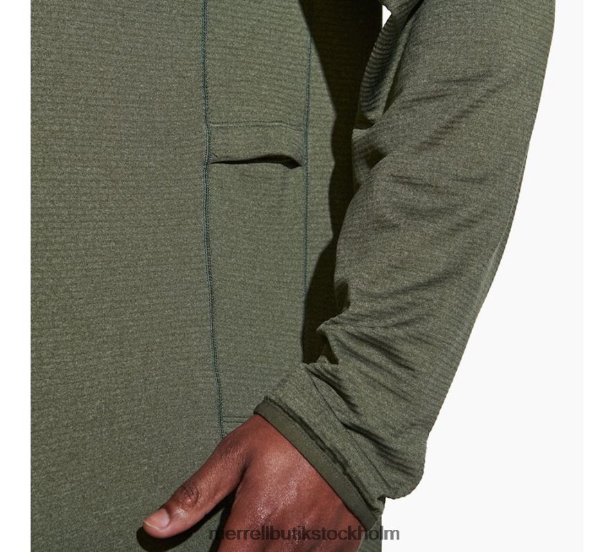 män Merrell dammig olivljung geotex 1/4 dragkedja kläder DP80HP415