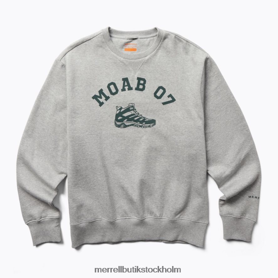 män Merrell grå ljung moab 07 fleece med crew neck kläder DP80HP322