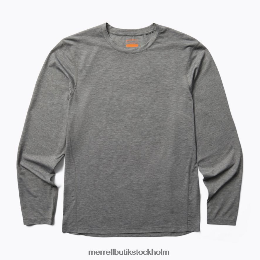 män Merrell grå ljung perfekt långärmad t-shirt med tencel kläder DP80HP335
