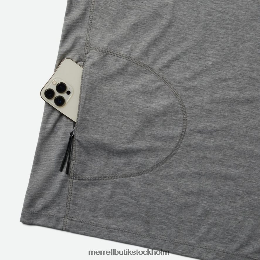 män Merrell grå ljung perfekt långärmad t-shirt med tencel kläder DP80HP335