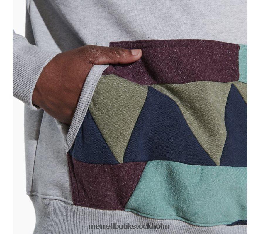 män Merrell grå ljung skrottröja med luvtröja kläder DP80HP557