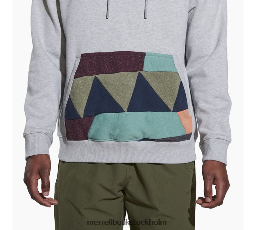 män Merrell grå ljung skrottröja med luvtröja kläder DP80HP557