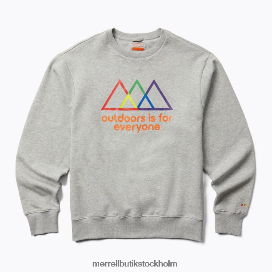 män Merrell gråmelerad utomhus är för alla crewneck sweatshirt kläder DP80HP748