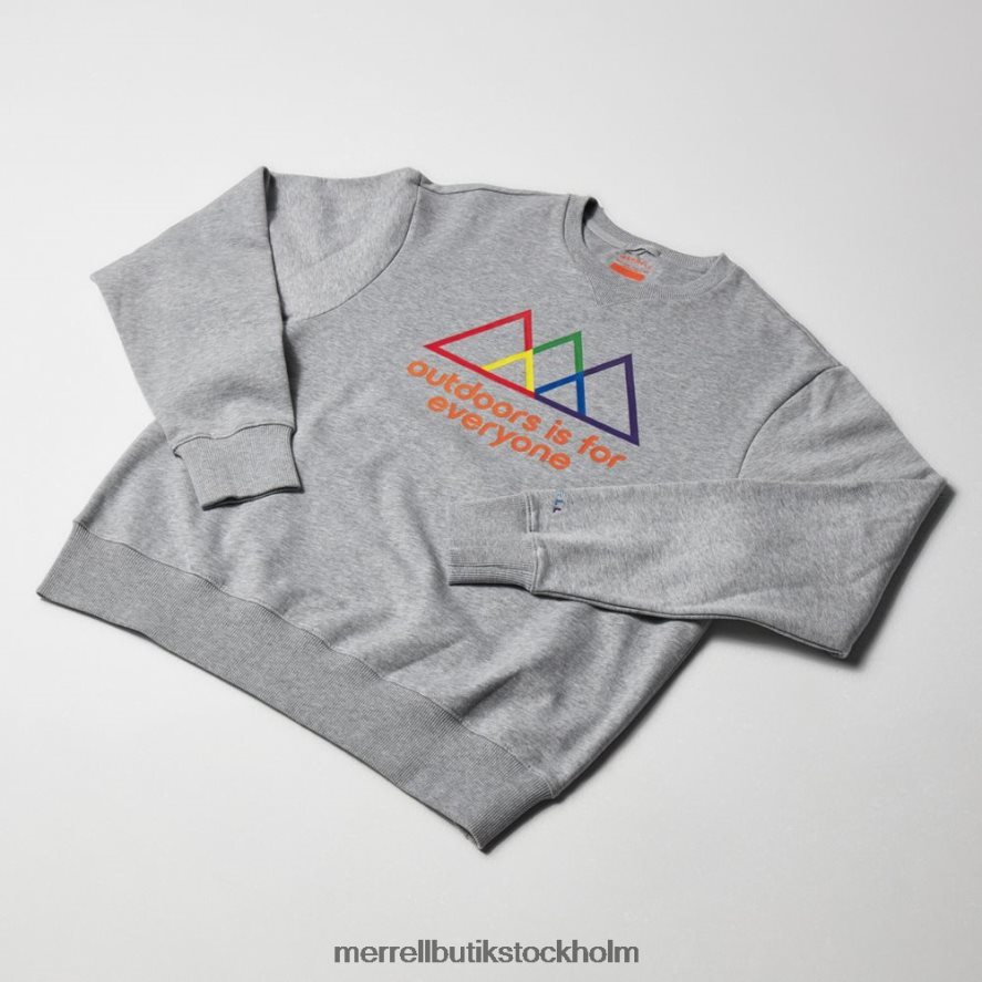 män Merrell gråmelerad utomhus är för alla crewneck sweatshirt kläder DP80HP748