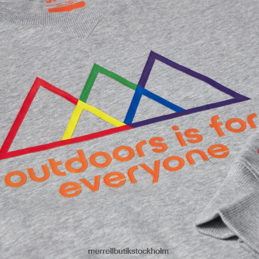 män Merrell gråmelerad utomhus är för alla crewneck sweatshirt kläder DP80HP748