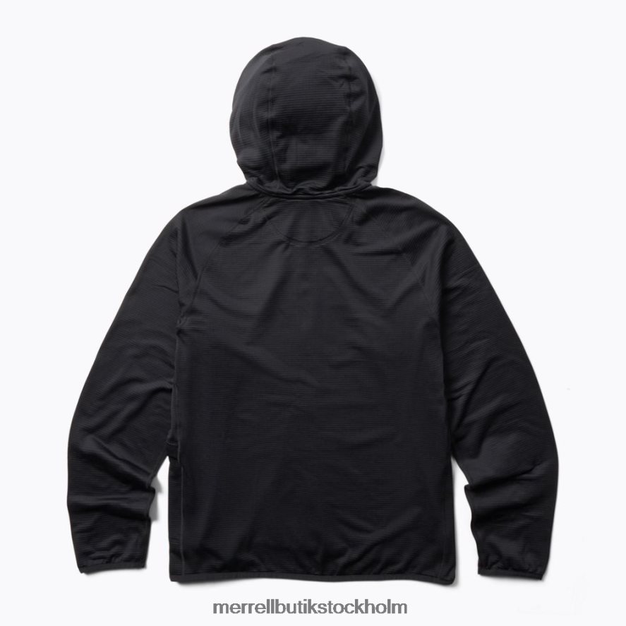 män Merrell svart Geotex huvtröja med hel dragkedja kläder DP80HP552