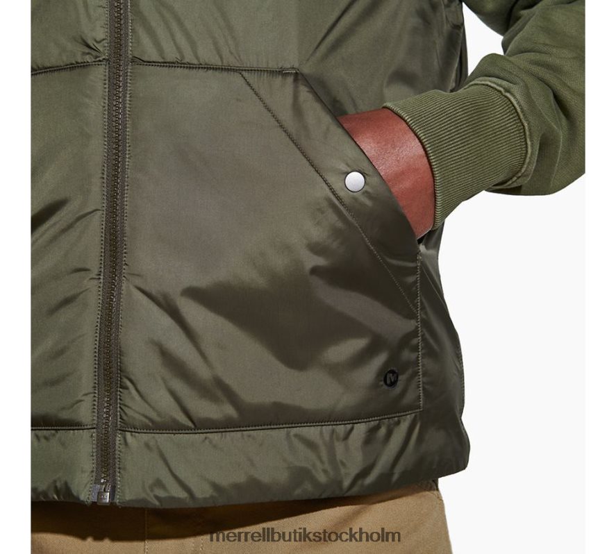 män Merrell dammig oliv geotex isolerad väst kläder DP80HP590