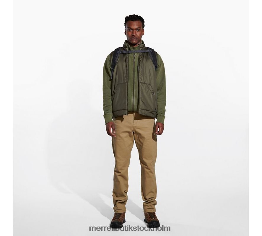 män Merrell dammig oliv geotex isolerad väst kläder DP80HP590