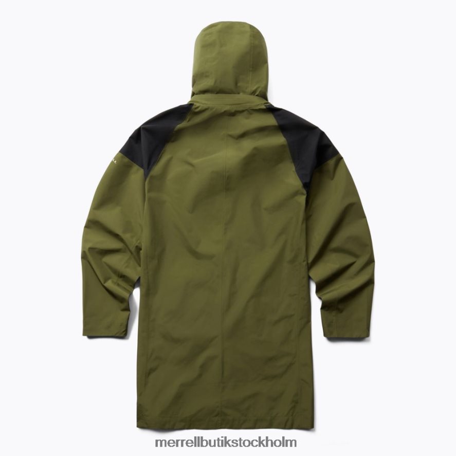 män Merrell dammig oliv gore-tex parkas med cargoficka kläder DP80HP797