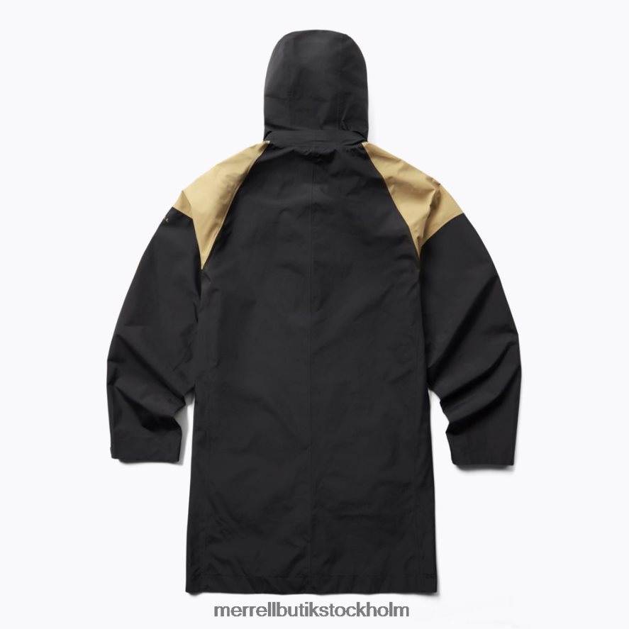 män Merrell svart gore-tex parkas med cargoficka kläder DP80HP796