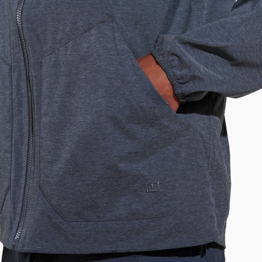 män Merrell svart ljung alpint packbart regnskal kläder DP80HP702