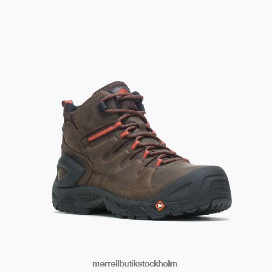 män Merrell espresso strongfield läder 6\'\' vattentät komp tå arbetsstövel skor DP80HP716