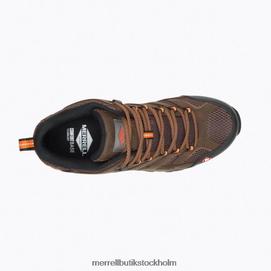 män Merrell lera moab vertex mid vattentät sr arbetsstövel bred bredd skor DP80HP389