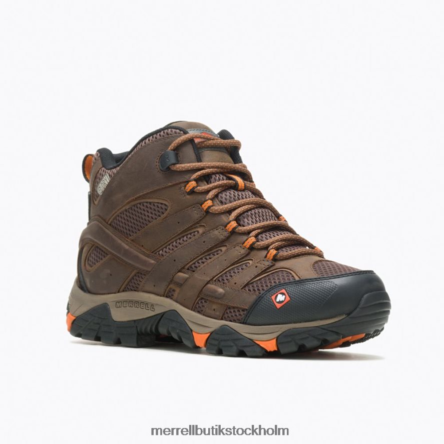 män Merrell lera moab vertex mid vattentät sr arbetsstövel bred bredd skor DP80HP389