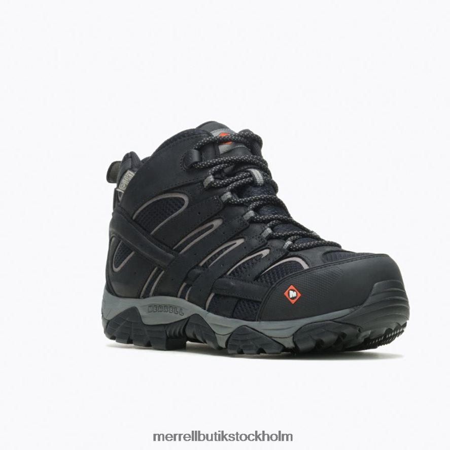 män Merrell svart moab vertex mid vattentät komp tå arbetsstövel bred bredd skor DP80HP619