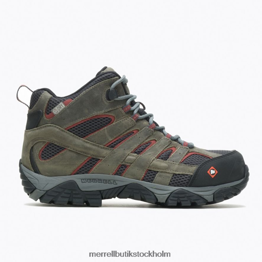 män Merrell tenn moab vertex mid vattentät komp tå arbetsstövel bred bredd skor DP80HP620