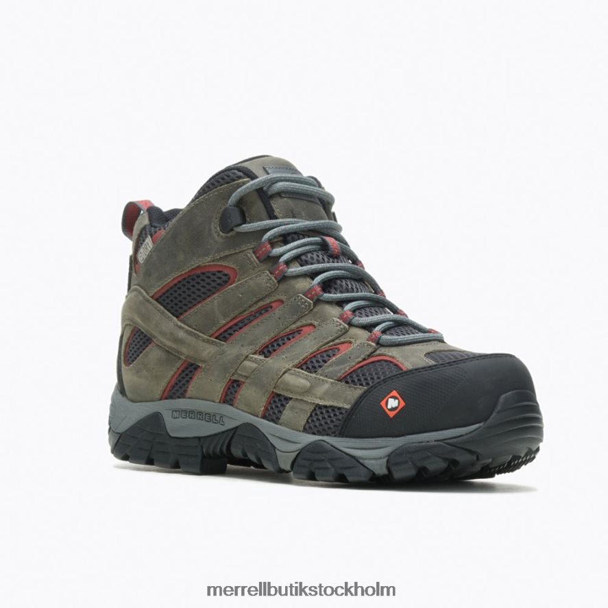 män Merrell tenn moab vertex mid vattentät komp tå arbetsstövel bred bredd skor DP80HP620