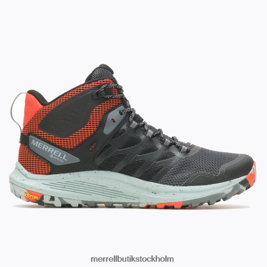 män Merrell svart/mandarin nova 3 mid gore-tex skor DP80HP42