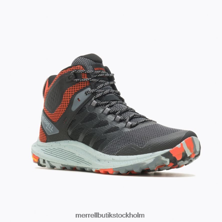 män Merrell svart/mandarin nova 3 mid gore-tex skor DP80HP42