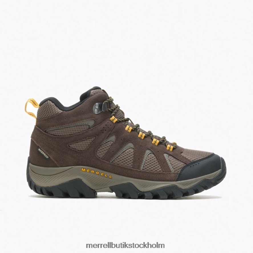 män Merrell espresso oakcreek mid vattentät bred bredd skor DP80HP604