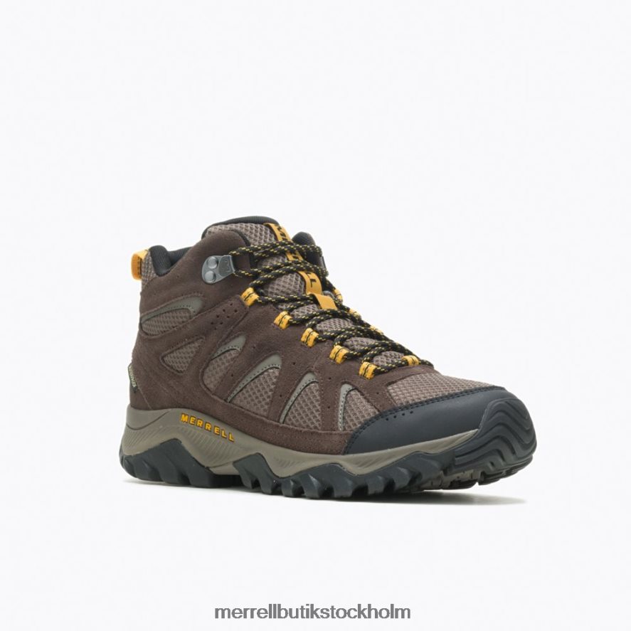 män Merrell espresso oakcreek mid vattentät bred bredd skor DP80HP604