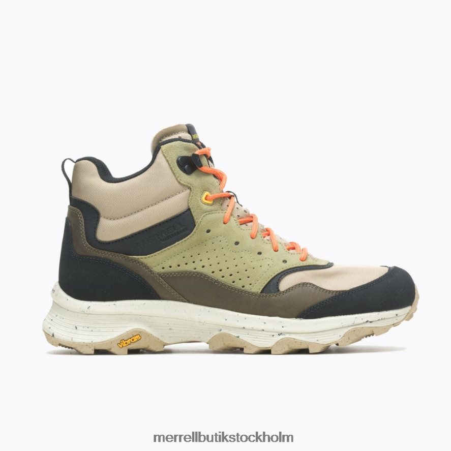 män Merrell lera/oliv speed solo mellan vattentät skor DP80HP36