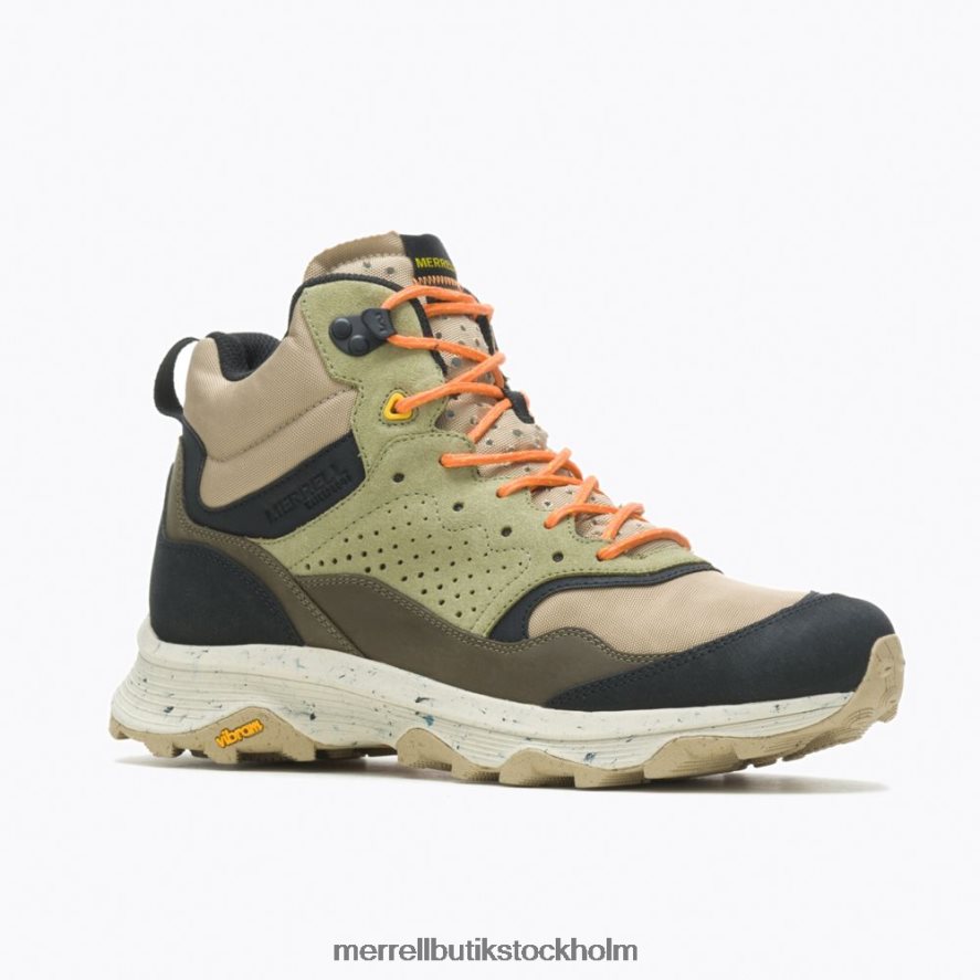 män Merrell lera/oliv speed solo mellan vattentät skor DP80HP36