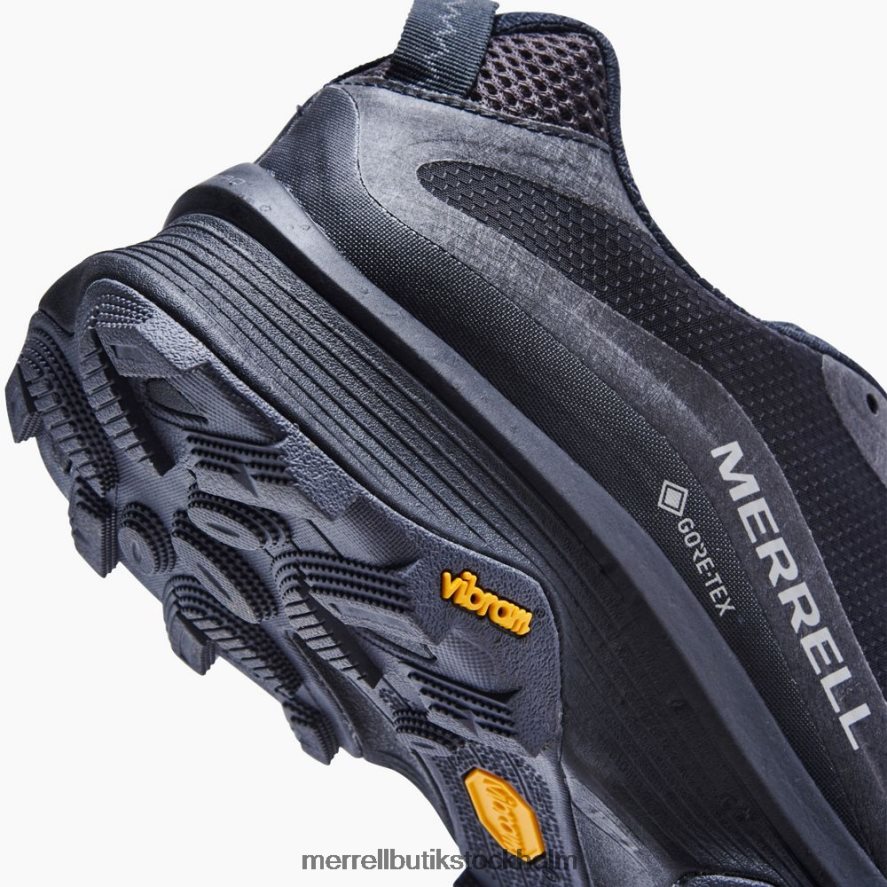 män Merrell svart/asfalt moab speed gore-tex skor DP80HP23