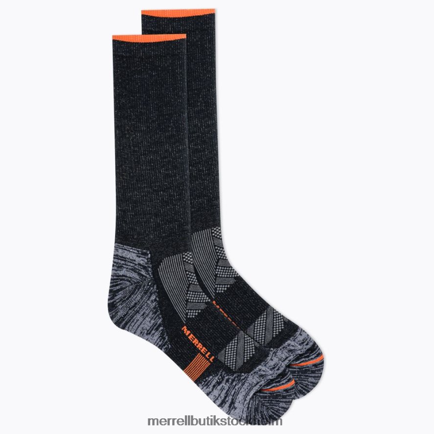 unisex- Merrell svart Thermal trail run besättningsstrumpa Tillbehör DP80HP485