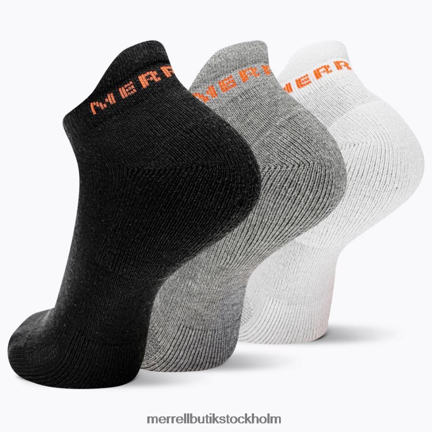 unisex- Merrell svart assorterad bomullsflik lågskuren strumpa 3-pack Tillbehör DP80HP274