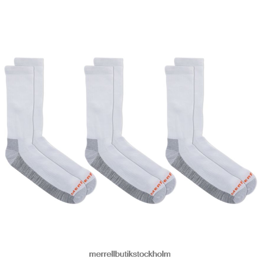 unisex- Merrell vit work crew strumpa 6-pack Tillbehör DP80HP265